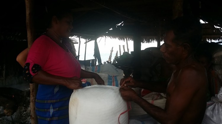 Naga hale_mise en sac du sel